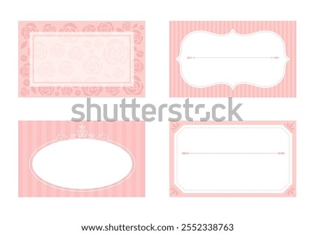 Set of elegant message cards