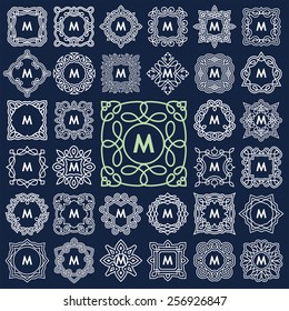 Set Of Elegant Monogram Design. Vector Illustration.