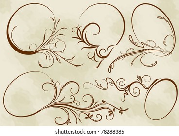 Set of  elegant oval frames