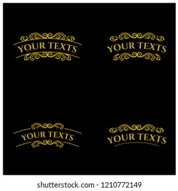 Set of Elegant retro flourish decor. Retro Vintage Insignias or Logotypes. Vector design elements, business signs, logos, identity, labels, badges and objects.