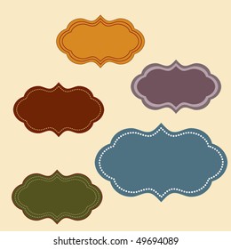 set of elegant but simple labels  - easy to change colors