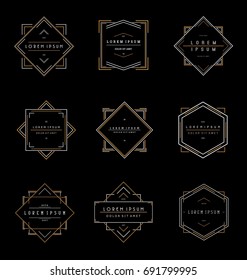 Set 10 Stylish Line Insignias Over Stock Vector (Royalty Free) 235079272