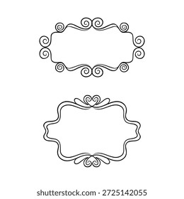 Set von eleganten Vintage dekorative Rahmen mit Drall floralen Ornamenten