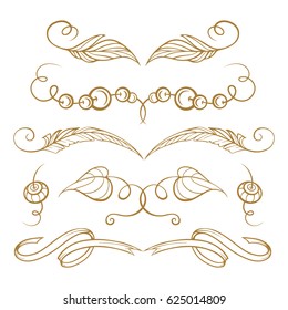 Set of elegant vintage elements for your design
