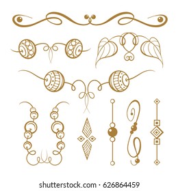 Set of elegant vintage elements for your design