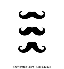 Set of elegant vintage male mustaches. Vector illustration