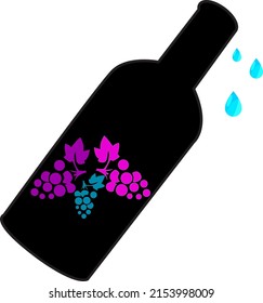 Set of elegant wine logo templates, vector illustration isolated on white background. Good for logo restauran,bar,etc.