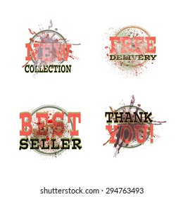 the set of element for design badges