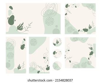 set of element floral background illustration vector