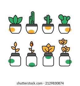 Definir el diseño del icono de flor de elemento