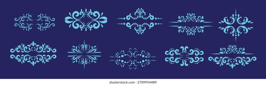 conjunto de adornos de elemento Ilustración vectorial