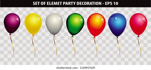 Set of element party decoration-easy to modify