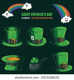 Set element saint patrick's day collection vector illustration for your company or brand