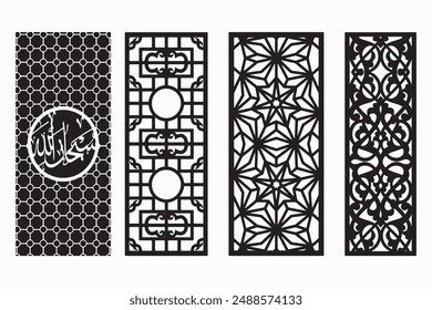 Conjunto de Elementos de silueta en blanco y negro