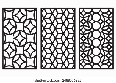 Conjunto de Elementos de silueta en blanco y negro