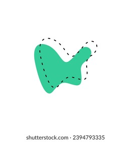 set of elements blob set is green gradient