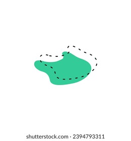 set of elements blob set is green illustration