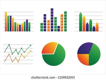 Set Elements Chart Infographics Graphs Diagrams Stock Vector (Royalty ...