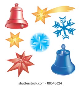 Set of elements for christmas design. Vector illustration.