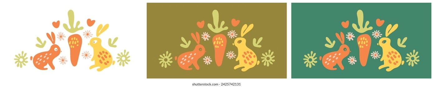 A set of elements for decorating Easter greetings. Greeting card. Artistic graphic illustration. Egg, holiday, Easter. Vector set.