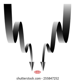 set of elements for design black white arrows isolated on white background vector