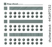 Set of elements for design - buttons and bolts, natural material. A vector.