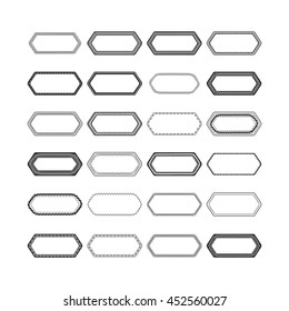 Set of elements for design - decorative frame and label. A vector.