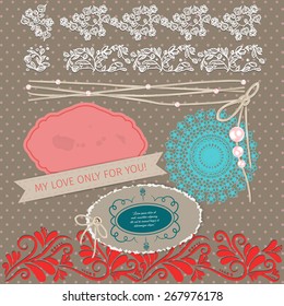 set of elements for design. Editable vector