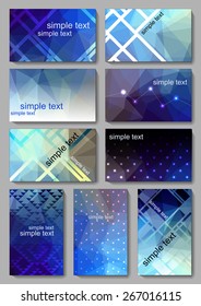 Set of elements for design. Set of Falyer, Brochure Design Templates. Geometric Triangular Abstract Modern Backgrounds. .