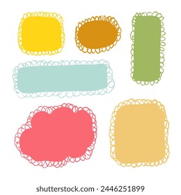 A set of elements for design. Vector backgrounds waiting for the location of text and illustrations.