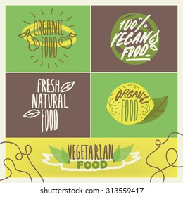 Set of elements for food, restaurants 