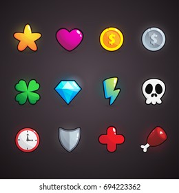 A Set Of Elements For Game Design. Assets For Games.