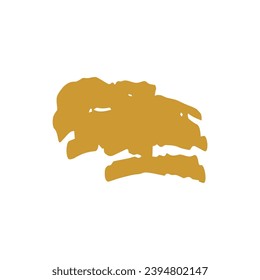 set of elements gold brush art