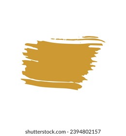set of elements gold brush paint