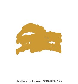 set of elements gold brush texture
