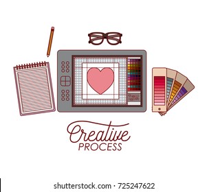 Set Elements Graphic Design Creative Process Stock Vector (Royalty Free ...