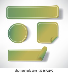 set of elements illustration of white paper sheet with shadow for design