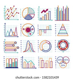 Set of elements for info graphics, charts, graphs, diagrams