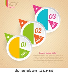 Set of elements for infographic with sample text