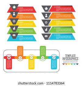 set elements for infographic. Template for cycle diagram, graph, presentation and round chart. Business concept with 5 options, parts, steps or processes.
