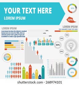 Set elements of infographic. Vector, illustration.