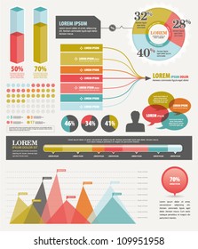 Set elements of infographics