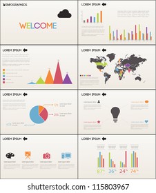 Set elements of infographics