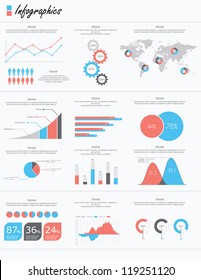 Set elements of infographics