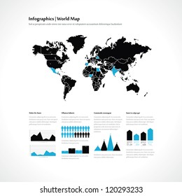 Set elements of infographics