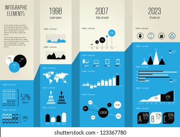 Set elements of infographics