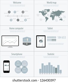 Set elements of infographics