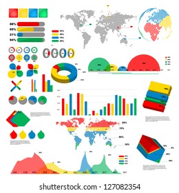 Set elements of infographics