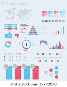 Set elements of infographics