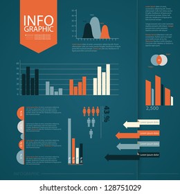 Set elements of infographics